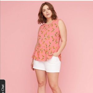 Lane Bryant Peplum Tank NWT